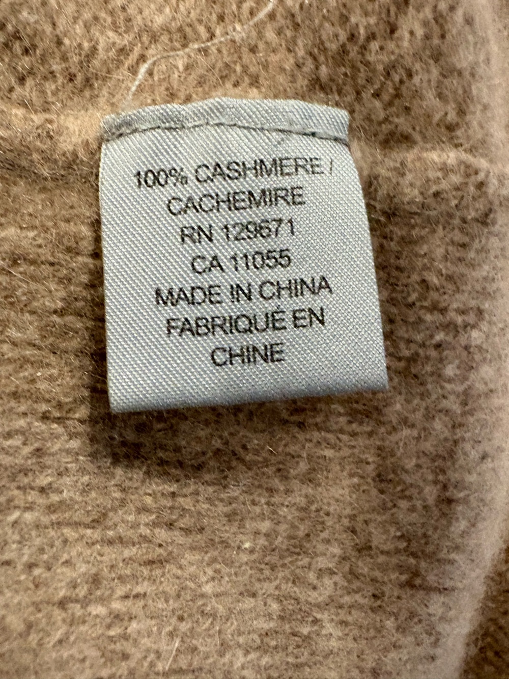 360Cashmere 100% Cashmere Taupe Knit Sweater Pocket Soft Luxury Fits XS - Picture 6 of 6